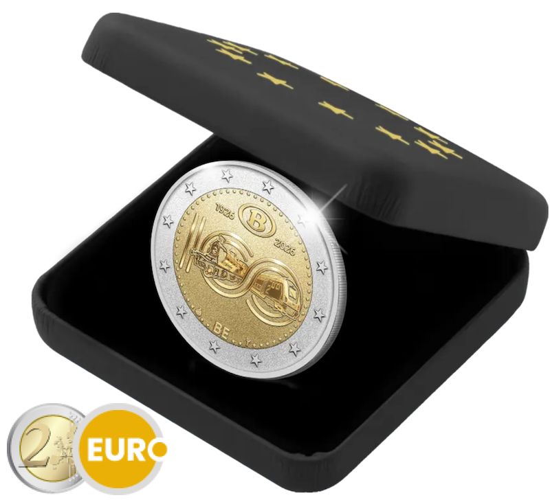 2 euros Bélgica 2026 - NMBS / SNCB BE Proof Inverso