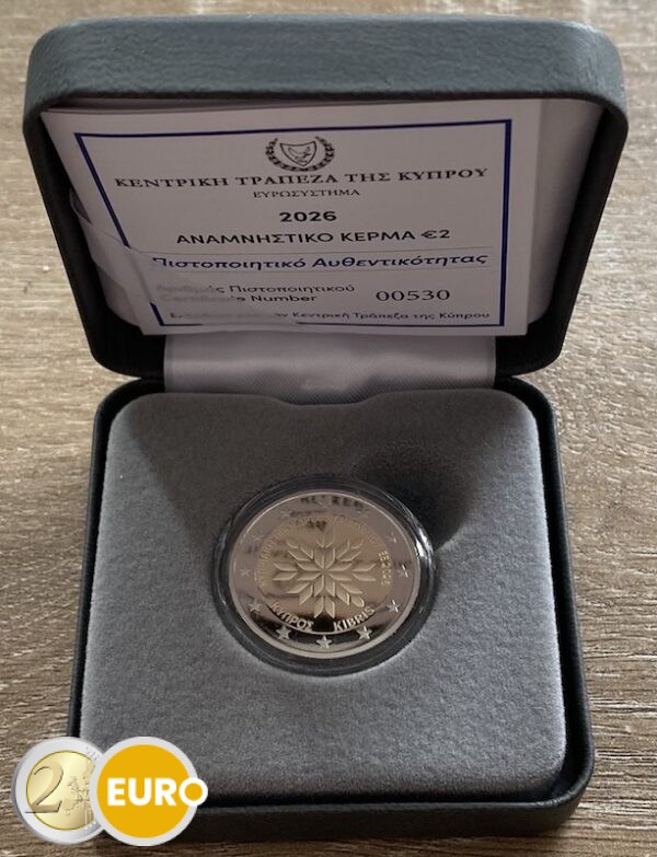 2 euros Chipre 2026 - Presidencia de la UE BE Proof