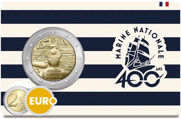 2 euros Francia 2026 - Marina francesa BU FDC Coincard