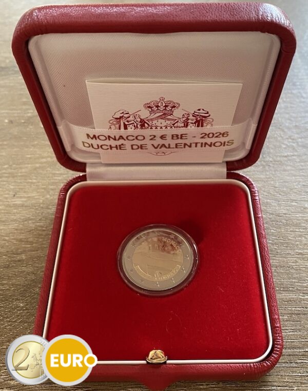 2 euros Mónaco 2026 - Ducado de Valentinois BE Proof