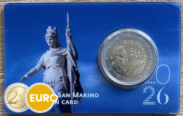 2 euros San Marino 2026 - San Marino BU FDC Coincard Estatua de la Libertad