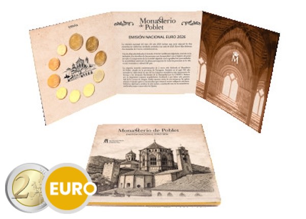 Serie de euro BU FDC España 2026 + 2 x 2 euros - Poblet