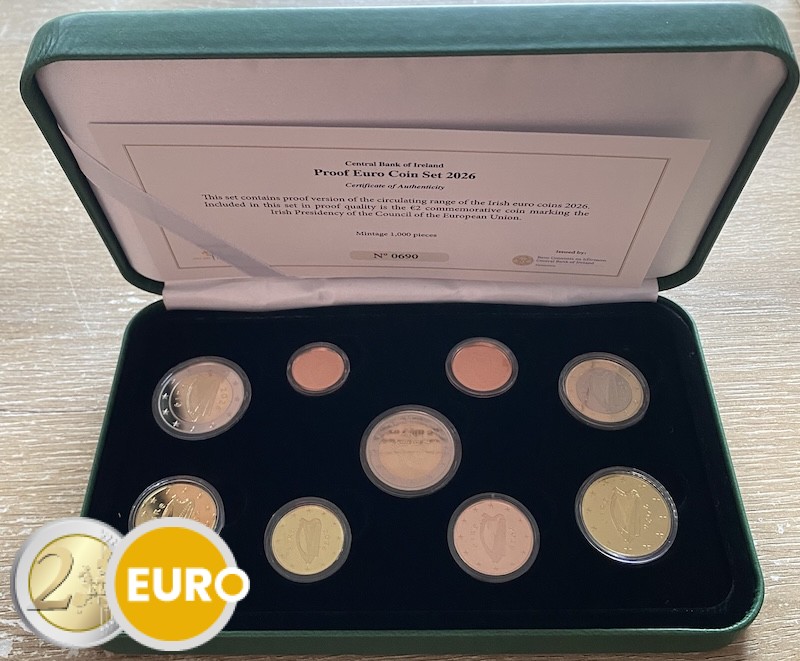 Euro set BE Proof Ierland 2026 EU voorzitterschap