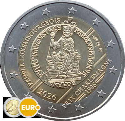 2 euros Luxemburgo 2026 - Premio Carlomagno UNC