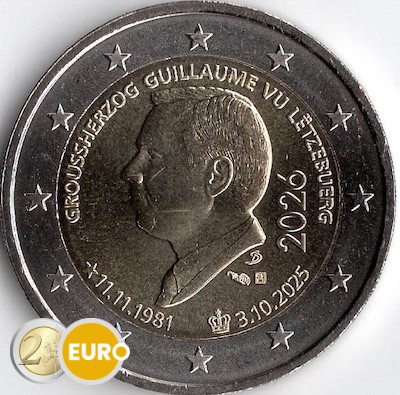 2 euros Luxemburgo 2026 - Subida al trono Guillermo UNC