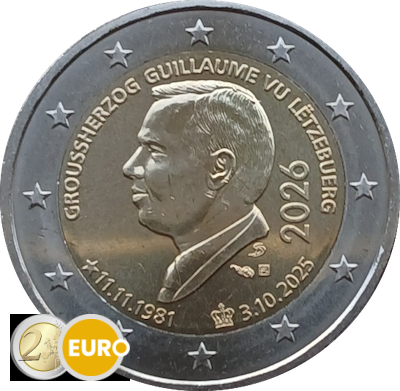 2 euros Luxemburgo 2026 - Subida al trono Guillermo UNC