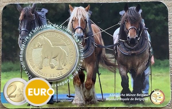 2,50 euros Bélgica 2026 - Caballo belga de tiro BU FDC Coincard FR