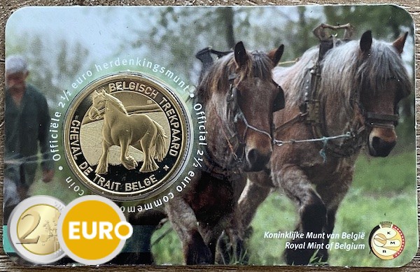 2,50 euros Bélgica 2026 - Caballo belga de tiro BU FDC Coincard NL