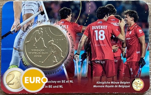 2,50 euro België 2026 - WK Hockey BU FDC Coincard FR