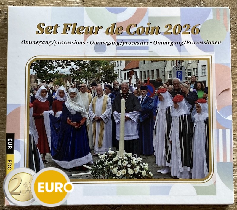 Serie de euro BU FDC Bélgica 2026 Ommegang - Procesiones