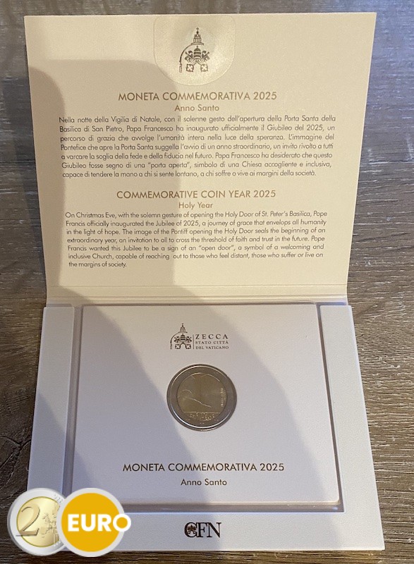 2 euros Vaticano 2025 - Año Santo BU FDC
