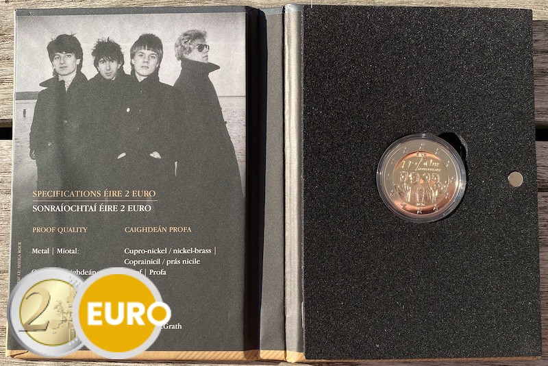 2 euros Irlanda 2026 - 50 años U2 BE Proof