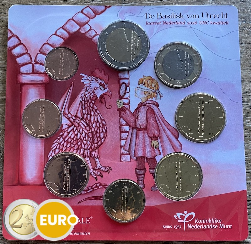 Serie de euro UNC Países Bajos 2026 Basilisco de Utrecht