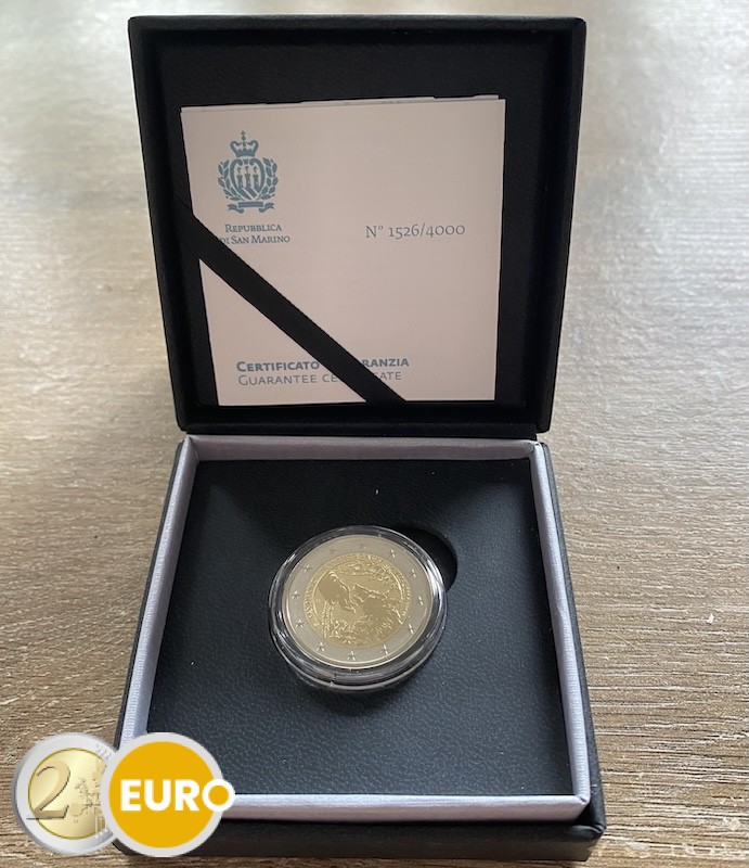 2 euros San Marino 2026 - Francisco de Asís BE Proof Inverso